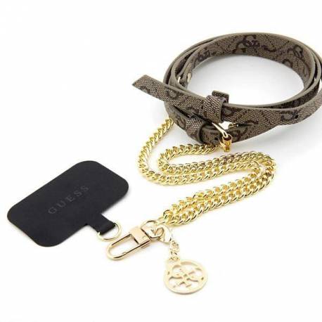 Pasek Do Telefonu Guess 4G Chain Cbdy Strap - Brązowy