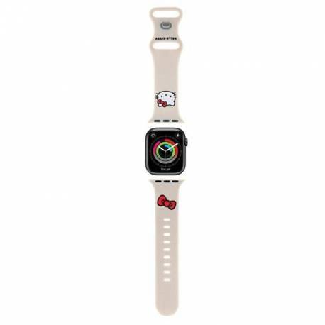 Pasek Hello Kitty Silicone Kitty Head Na Apple Watch 38/40/41Mm - Beżowy