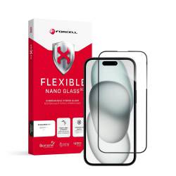 Forcell Flexible 5D - Szkło Hybrydowe Do Iphone 15 Czarny