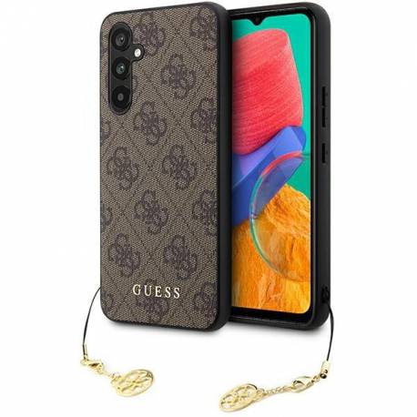 Etui Guess 4G Charms Collection Na Samsung Galaxy A54 5G - Brązowe