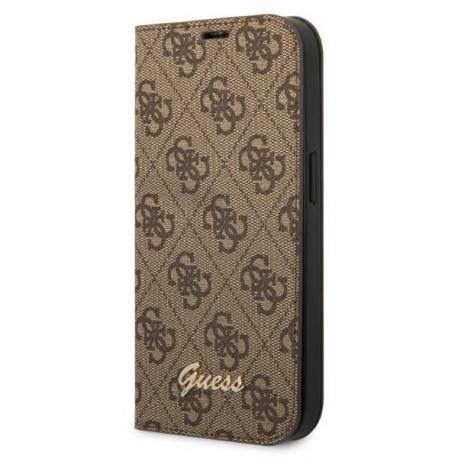 Etui Guess 4G Vintage Gold Logo Na Iphone 14 - Brązowe