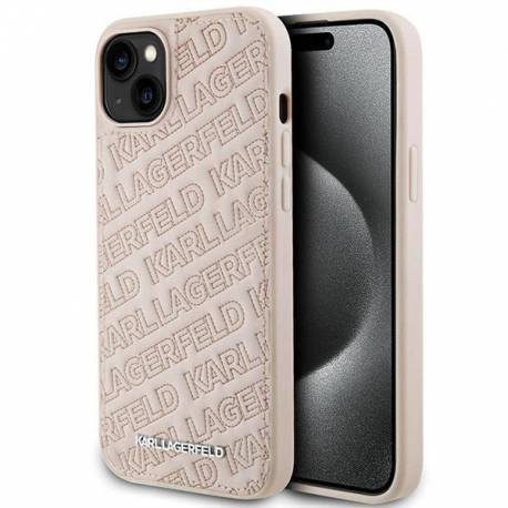 Etui Karl Lagerfeld Quilted K Pattern Na Iphone 15 Plus / 14 Plus - Różowe