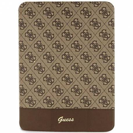 Etui Guess 4G Stripe Allover Na Ipad 10.9" - Brązowe
