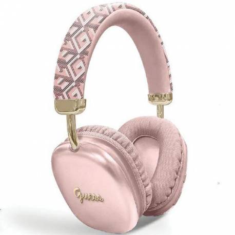 Słuchawki Nauszne Bluetooth Guess Gcube Metallic Script Logo - Różowe
