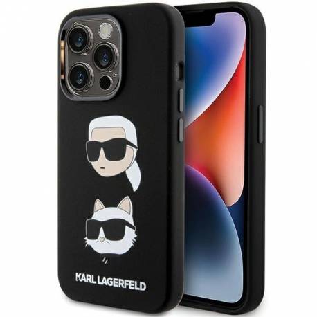 Etui Karl Lagerfeld Silicone Karl&choupette Head Na Iphone 15 Pro Max - Czarne