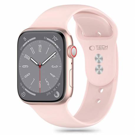 Pasek Tech-Protect Silicone Na Apple Watch 4 / 5 / 6 / 7 / 8 / 9 / Se (38 / 40 / 41 Mm) - Różowy