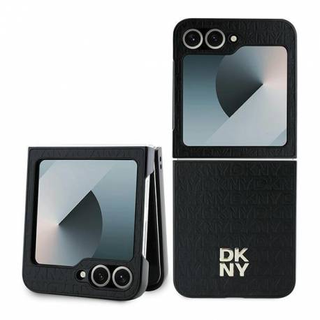 Etui Dkny Repeat Pattern Stack Logo Na Samsung Galaxy Z Flip6 - Czarne