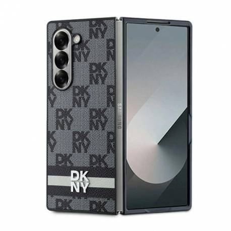 Etui Dkny Chequered Pattern Printed Stripes Na Samsung Galaxy Z Fold 6 - Czarne