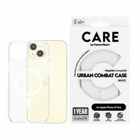 Etui Care By Panzerglass Urban Combat Case Magsafe Na Iphone 15 Plus - Białe