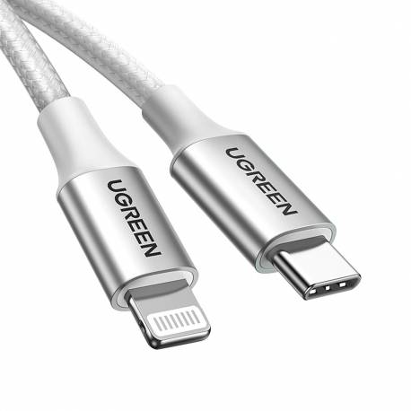 Kabel Ugreen Us304 70523 Usb-C / Lightning Mfi 1M - Srebrny