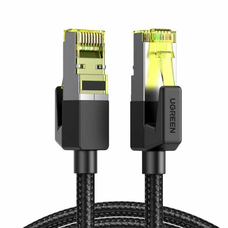 Kabel Ugreen Nw150 30791 Ethernet Rj45 Cat 7 10Gbps 10M - Czarny