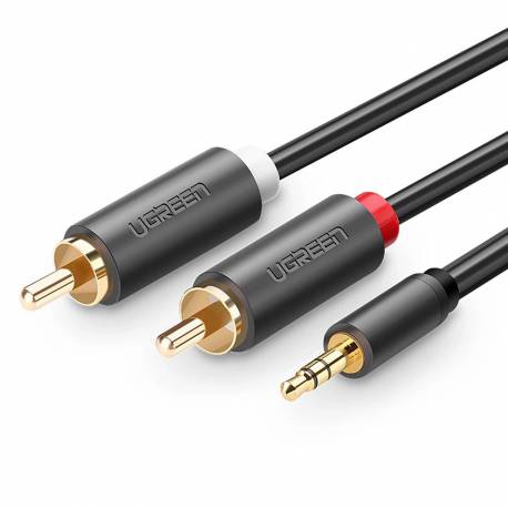 Kabel Ugreen Av102 10513 3,5 Mm Mini Jack (Męski) / 2Rca (Męski) 5M - Szary