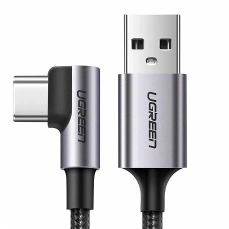 Kabel Ugreen Us284 70255 Usb-A (Prosty) / Usb-C (Kątowy) 3A 3M - Szary