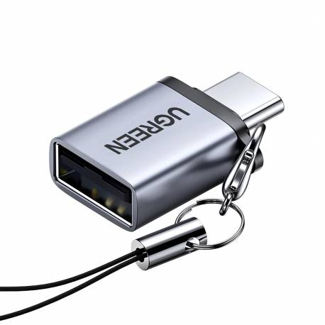 Adapter Ugreen Us270 Usb-C (Męski) / Usb-A 3.0 (Żeński) Ze Smyczą - Szary