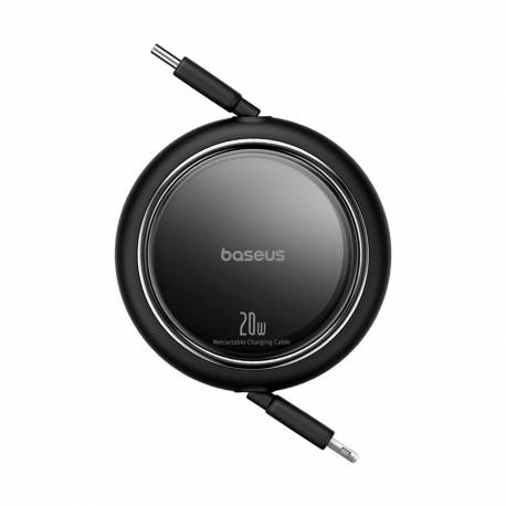 Kabel Baseus Free2Pull Zwijany Usb-C / Lightning 20W 1M - Czarny
