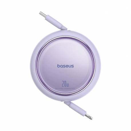 Kabel Baseus Free2Pull Zwijany Usb-C / Lightning 20W 1M - Fioletowy