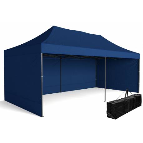 Pawilon Handlowy Ekspresowy - 3X6 M - 3 Ściany - Niebieski
