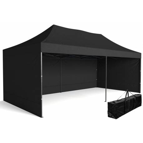 Pawilon Handlowy Ekspresowy - 3X6 M - 3 Ściany - Czarny