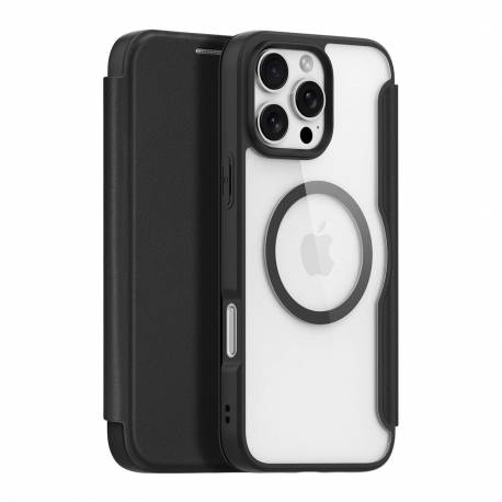 Etui Dux Ducis Skin X Pro Na Iphone 16 Pro Z Magsafe I Klapką - Czarne