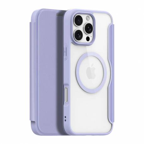Etui Dux Ducis Skin X Pro Na Iphone 16 Pro Z Magsafe I Klapką - Fioletowe