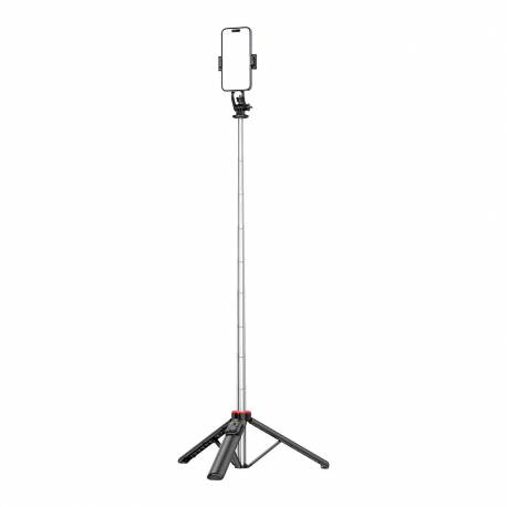 Selfie Stick Wc1Y3S Teleskopowy Tripod 1.3M Z Uchwytem Na Telefon - Czarny