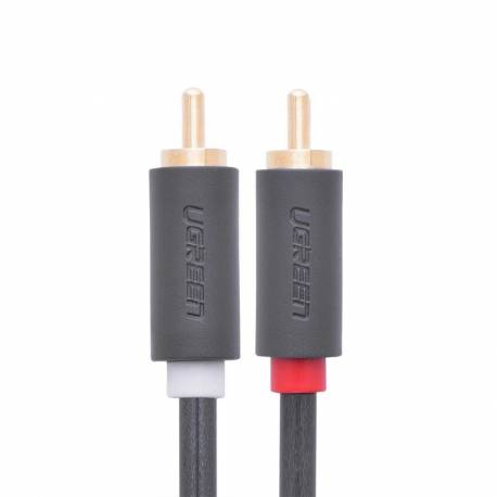 Kabel Ugreen Av104 10518 Audio 2Rca (Męski) / 2Rca (Męski) 2M - Szary
