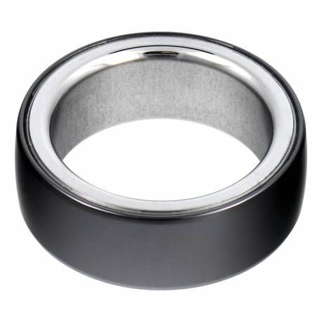 Smart Ring R8- Inteligentny Pierścień Ceramiczny Ze Stacją Ładującą Rozmiar 18Mm Czarny