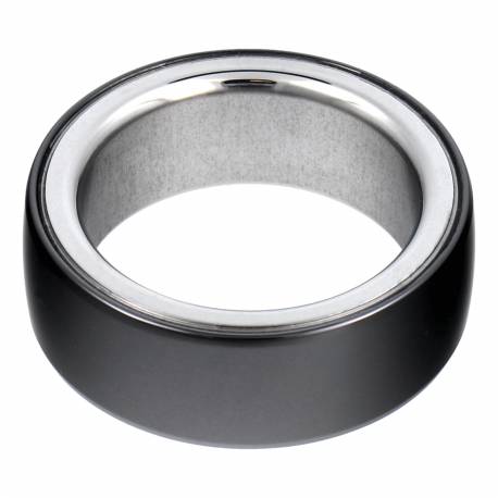 Smart Ring R8- Inteligentny Pierścień Ceramiczny Ze Stacją Ładującą Rozmiar 20Mm Czarny