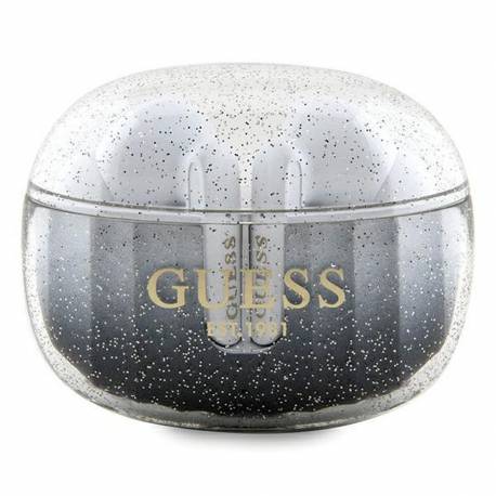 Guess Słuchawki Bezprzewodowe Bluetooth Tws + Stacja Dokująca Gutwshdgkeek (Glitter Gradient) Czarne