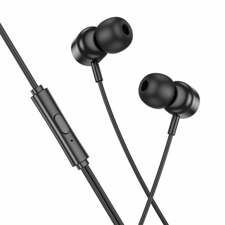 Hoco Zestaw Słuchawkowy / Słuchawki Dokanałowe Typ C Z Mikrofonem M122 Power Czarne