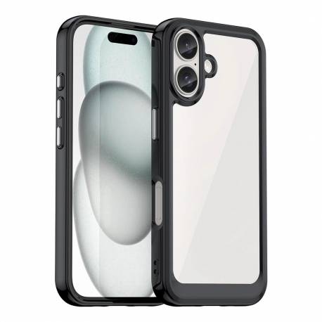 Etui Outer Space Case Z Żelową Ramką Do Iphone 16 - Czarne