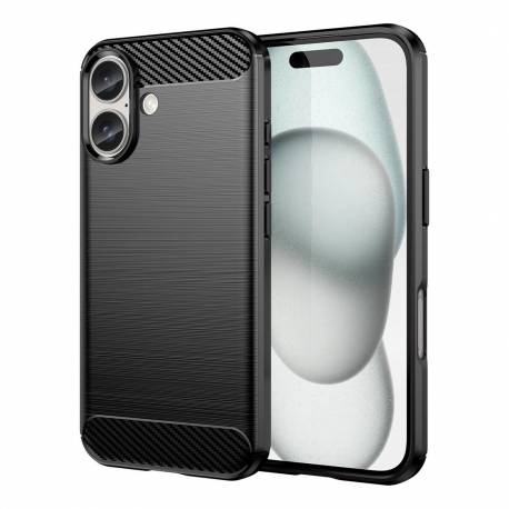 Etui Silikonowe Carbon Case Do Iphone 16 Plus - Czarne