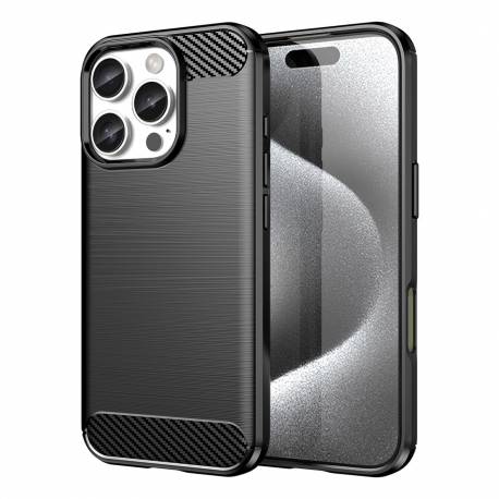 Etui Silikonowe Carbon Case Do Iphone 16 Pro - Czarne