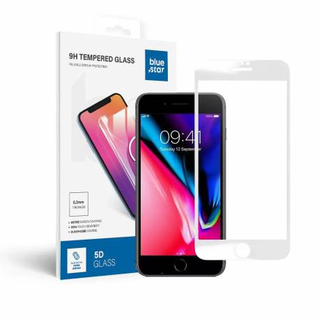 Szkło hartowane Blue Star 5D - do iPhone 7/8 5,5" (full glue) biały
