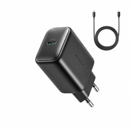 Ładowarka Joyroom Jr-Tcf23 Sieciowa Usb-C 25W Sfc / Pps / Pd - Czarna + Kabel Usb-C / Usb-C 1M