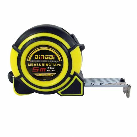 Miara Zwijana Stalowa 5 M X 25 Mm Z Blokadą Rc-K-1301 Czarno Żółta