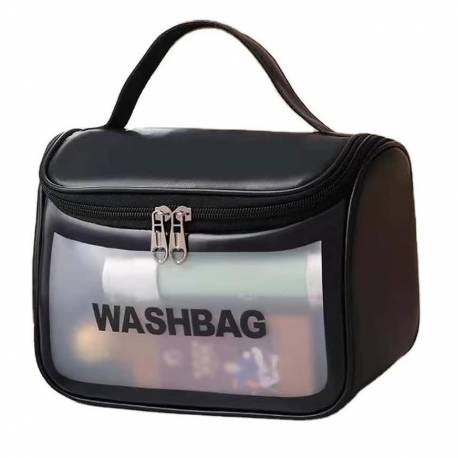 Kosmetyczka Rozkładana Washbag Kuferek Czarny Ks46Cz