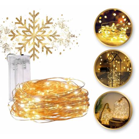 Światełka Lampki Na Żyłce Wewnętrzne 20 Led Ciepłe Białe Lamp25Cb
