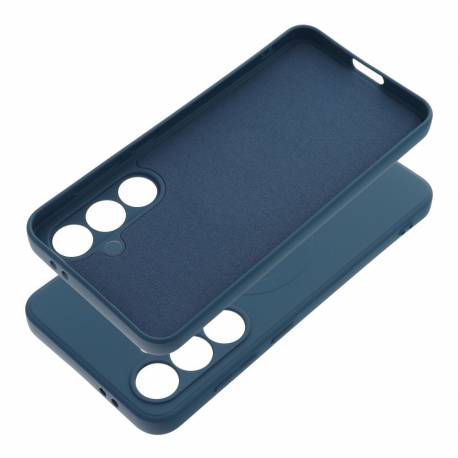 Futerał Silicone Mag Cover Kompatybilny Z Magsafe Do Samsung S24 Fe Niebieski