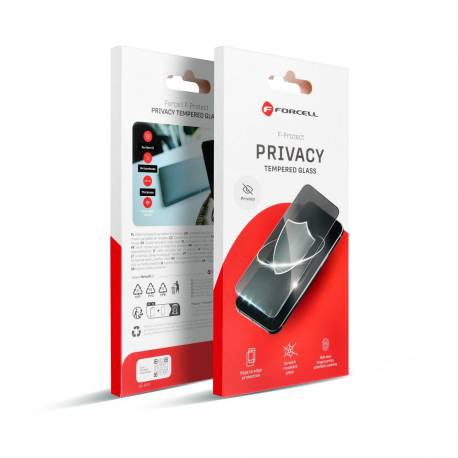 Szkło Hartowane Forcell Privacy Glass - Do Iphone 12 / 12 Pro Czarny