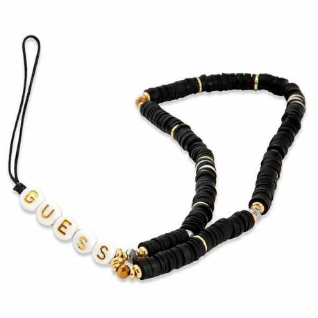 Guess Zawieszka Gustpeark Phone Strap Heishi Beads Czarny