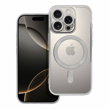 Futerał Electro Mag Cover Kompatybilny Z Magsafe Do Iphone 16 Pro Srebrny