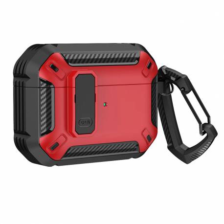 Armour Airpods Case With Hook - Airpods 4 Red