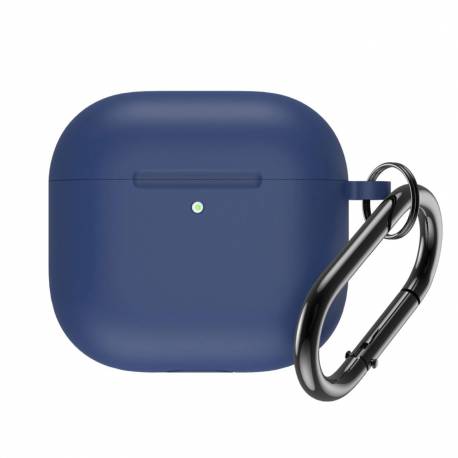 Silicone Airpods Case With Hook - Airpods 4 Navy Blue