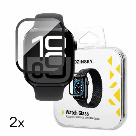 Szkło Hartowane Wozinsky Full Glue Z Czarną Ramką Do Apple Watch Series 10 46Mm (2 Szt.)