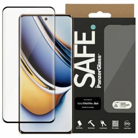 Szkło Hartowane Safe By Panzerglass Screen Protection Ultra-Wide Fit Na Realme 11 Pro / 11 Pro+ - Czarne