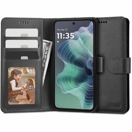 Etui Tech-Protect Wallet Na Motorola Moto G25 5G - Czarne