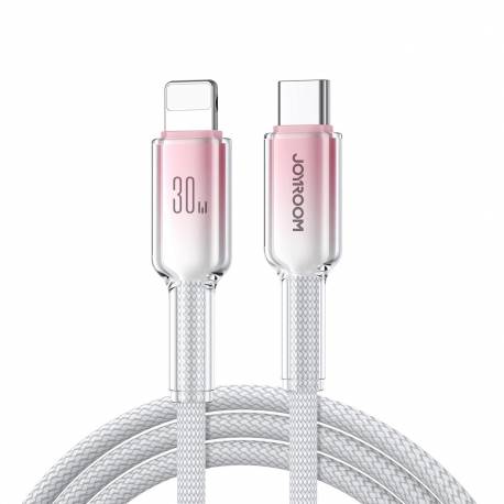 Kabel Joyroom S-A42 Crystal-Clear Series 30W Usb-C - Lightning 1,2M - Biały