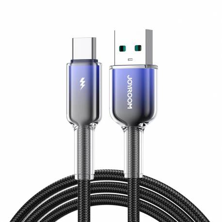 Kabel Joyroom S-A42 Crystal-Clear Series 3A Usb-A - Usb-C 1,2M - Czarny