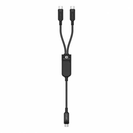 Kabel Acefast C5 Usb-C - Usb-C / Usb-C 2W1 100W 480Mb/s - Czarny